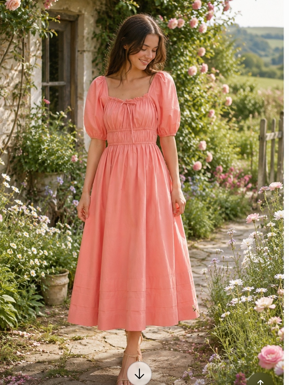 Seed Heritage Cotton Poplin Midi dress